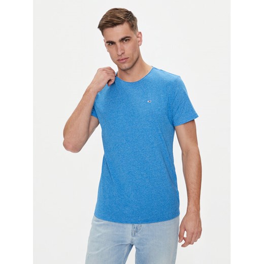 Tommy Jeans T-Shirt Jaspe DM0DM09586 Niebieski Slim Fit ze sklepu MODIVO w kategorii T-shirty męskie - zdjęcie 182723690