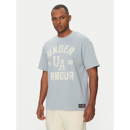 Under Armour T-Shirt Heavyweight Varsity 1390179 Błękitny Oversize ze sklepu MODIVO w kategorii T-shirty męskie - zdjęcie 182723703