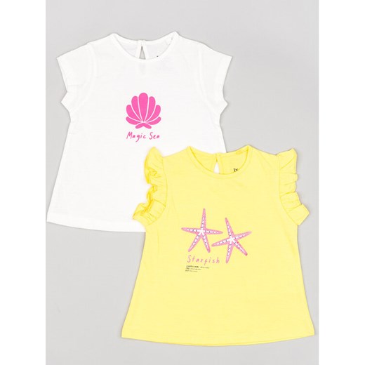 Zippy Komplet 2 t-shirtów ZBGAP0303 23014 Kolorowy Regular Fit ze sklepu MODIVO w kategorii Bluzki dziewczęce - zdjęcie 182723742