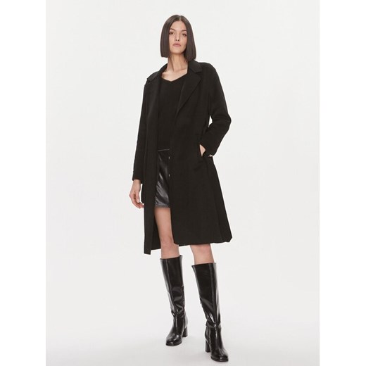 Liu Jo Płaszcz wełniany MF3242 T4627 Czarny Regular Fit ze sklepu MODIVO w kategorii Płaszcze damskie - zdjęcie 182723744
