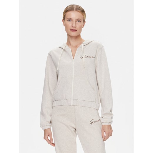 Guess Bluza Allycia V4RQ02 KC3D2 Beżowy Regular Fit ze sklepu MODIVO w kategorii Bluzy damskie - zdjęcie 182723773