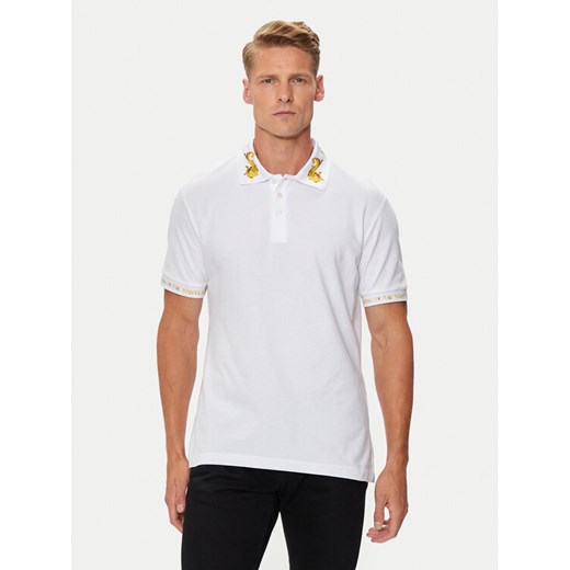 Versace Jeans Couture Polo 76GAGT00 Biały Regular Fit ze sklepu MODIVO w kategorii T-shirty męskie - zdjęcie 182723952