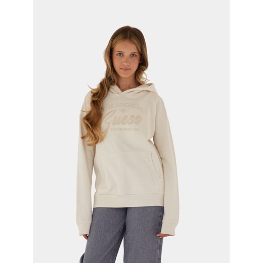 Guess Bluza J4RQ21 KA6R3 Beżowy Regular Fit ze sklepu MODIVO w kategorii Bluzy dziewczęce - zdjęcie 182724192