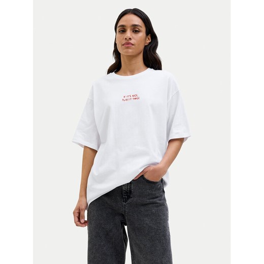 JJXX T-Shirt Nina 12273776 Biały Loose Fit ze sklepu MODIVO w kategorii Bluzki damskie - zdjęcie 182724251