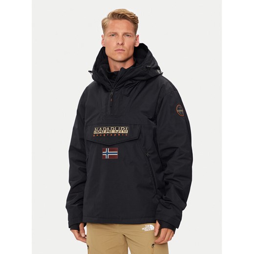 Napapijri Kurtka anorak Rainforest Next NP0A4IB9 Czarny Regular Fit ze sklepu MODIVO w kategorii Kurtki męskie - zdjęcie 182724304