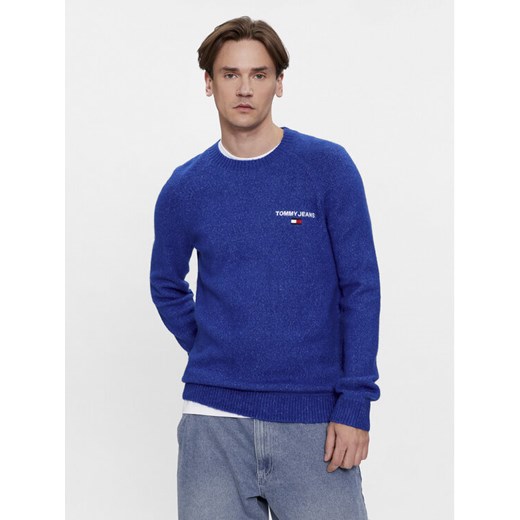 Tommy Jeans Sweter DM0DM17756 Niebieski Regular Fit ze sklepu MODIVO w kategorii Swetry męskie - zdjęcie 182724342