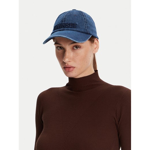 TWINSET Czapka z daszkiem 251LL5BAA Niebieski ze sklepu MODIVO w kategorii Czapki z daszkiem damskie - zdjęcie 182724394