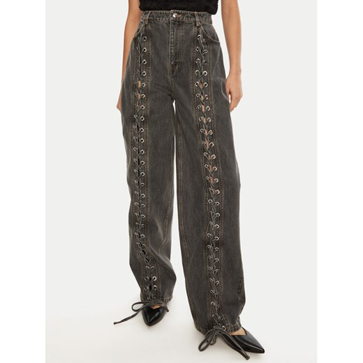ROTATE Jeansy 113887 Czarny Regular Fit ze sklepu MODIVO w kategorii Jeansy damskie - zdjęcie 182724424