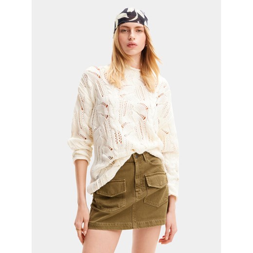 Desigual Sweter Milano 24SWJF23 Écru Regular Fit ze sklepu MODIVO w kategorii Swetry damskie - zdjęcie 182724464