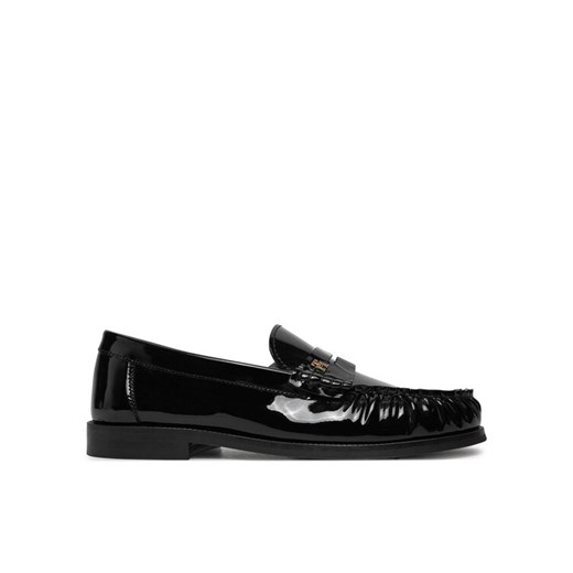 Tommy Hilfiger Loafersy Loafer Mit Label-Detail FW0FW08565 Czarny ze sklepu MODIVO w kategorii Lordsy damskie - zdjęcie 182724470