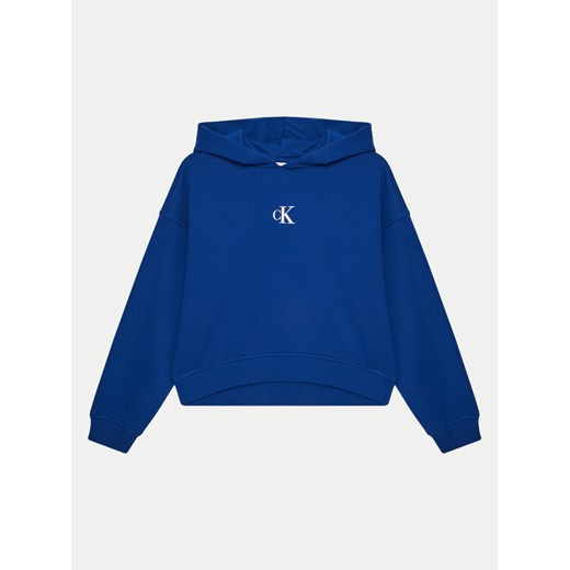 Calvin Klein Jeans Bluza IG0IG02755 Niebieski Boxy Fit ze sklepu MODIVO w kategorii Bluzy chłopięce - zdjęcie 182724473