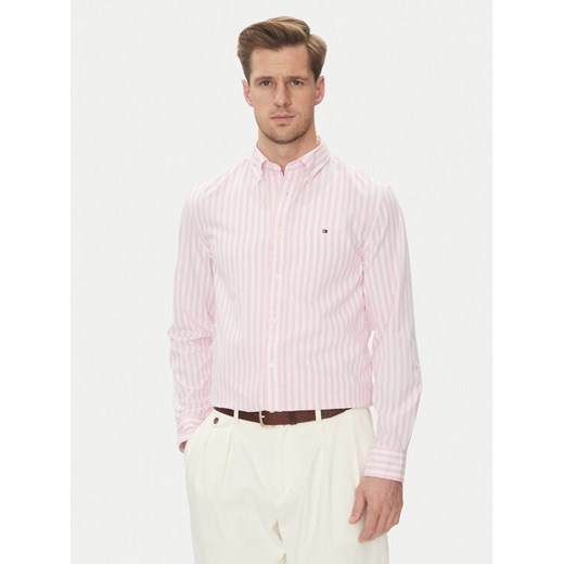 Tommy Hilfiger Koszula MW0MW39159 Różowy Regular Fit ze sklepu MODIVO w kategorii Koszule męskie - zdjęcie 182724474