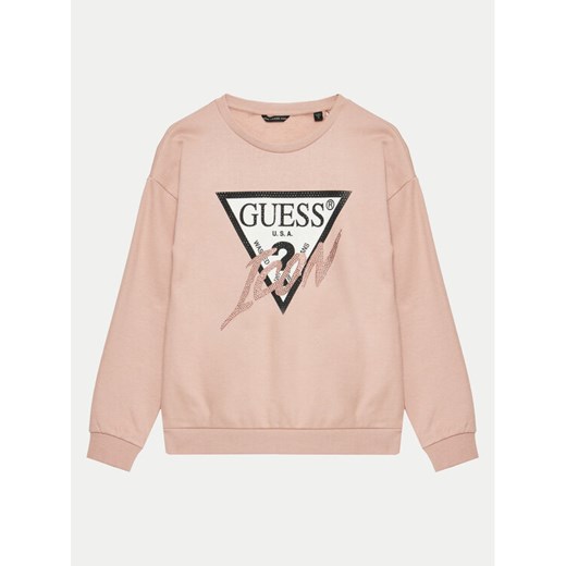 Guess Bluza J4BQ04 KAV34 Różowy Regular Fit ze sklepu MODIVO w kategorii Bluzy dziewczęce - zdjęcie 182724574