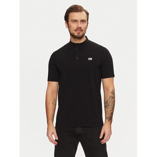 KARL LAGERFELD Polo 745089 551221 Czarny Regular Fit ze sklepu MODIVO w kategorii T-shirty męskie - zdjęcie 182724654