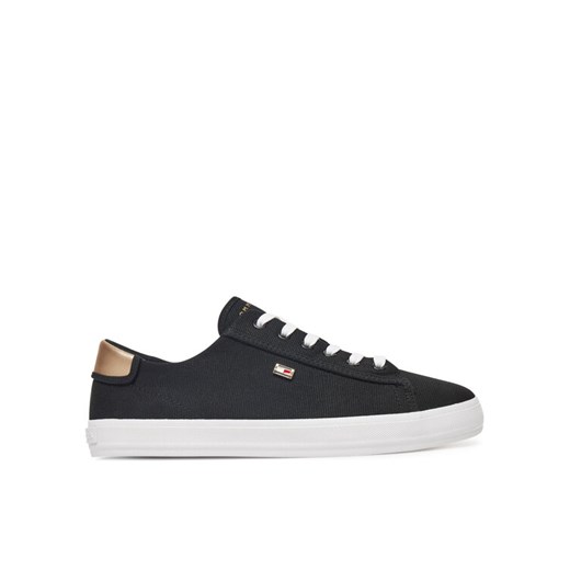 Tommy Hilfiger Tenisówki Vulc Canvas Lace Up Sneaker FW0FW08647 Czarny ze sklepu MODIVO w kategorii Trampki damskie - zdjęcie 182724733