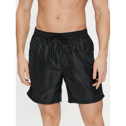Guess Szorty sportowe F4GT05 WG292 Czarny Regular Fit ze sklepu MODIVO w kategorii Spodenki męskie - zdjęcie 182724740