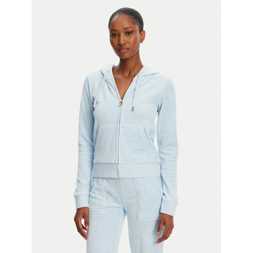Juicy Couture Bluza Robertson JCAP176 Błękitny Slim Fit ze sklepu MODIVO w kategorii Bluzy damskie - zdjęcie 182724860