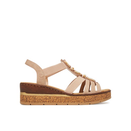 Rieker Sandały 63778-31 Beżowy ze sklepu MODIVO w kategorii Espadryle damskie - zdjęcie 182724960