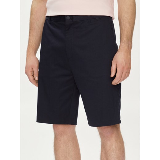 Calvin Klein Szorty materiałowe Sateen K10K112831 Granatowy Regular Fit ze sklepu MODIVO w kategorii Spodenki męskie - zdjęcie 182725021
