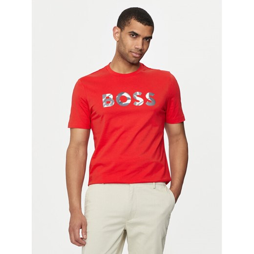Boss T-Shirt Thompson 15 50513382 Czerwony Regular Fit ze sklepu MODIVO w kategorii T-shirty męskie - zdjęcie 182725051