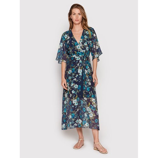 Guess Sukienka letnia W2YK38 WEPQ0 Granatowy Regular Fit ze sklepu MODIVO w kategorii Sukienki - zdjęcie 182725250