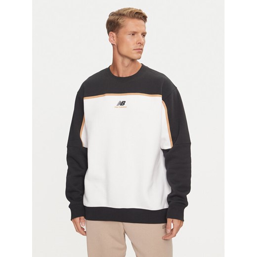 New Balance Bluza Classics MT43525BK Czarny Relaxed Fit ze sklepu MODIVO w kategorii Bluzy męskie - zdjęcie 182725300