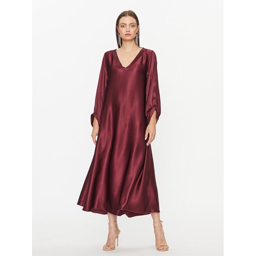 Dixie Sukienka koktajlowa A782Z037 Bordowy Relaxed Fit ze sklepu MODIVO w kategorii Sukienki - zdjęcie 182725354