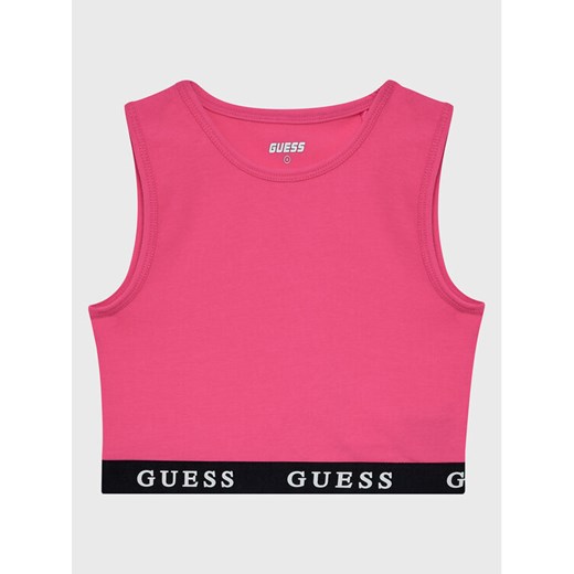 Guess Top J2YI34 KABR0 Różowy Slim Fit ze sklepu MODIVO w kategorii Bluzki dziewczęce - zdjęcie 182725363