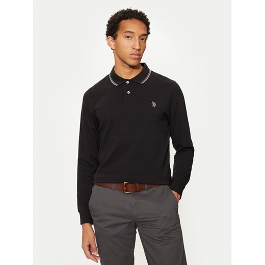 U.S. Polo Assn. Polo MUP2255 Czarny Regular Fit ze sklepu MODIVO w kategorii T-shirty męskie - zdjęcie 182725402