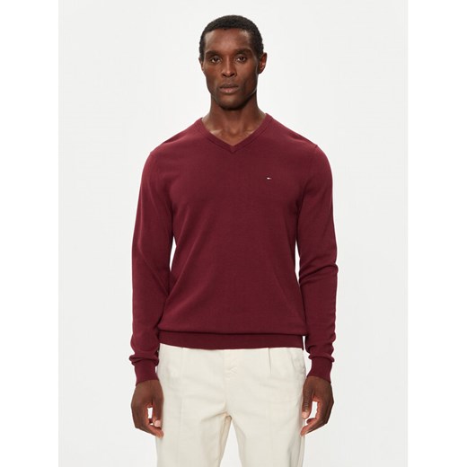 Tommy Hilfiger Sweter MW0MW14745 Bordowy Regular Fit Tommy Hilfiger M MODIVO