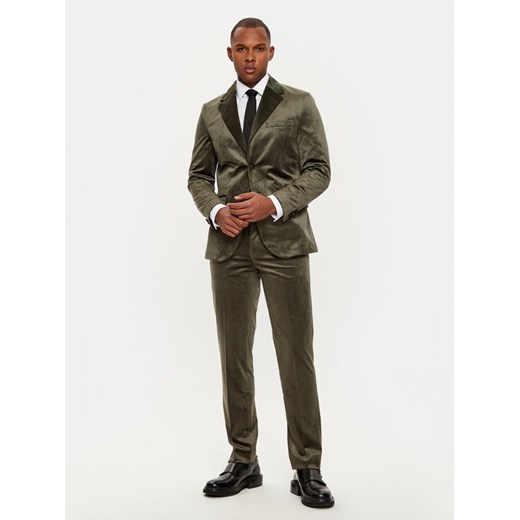 Jack&Jones Garnitur Velvet 12271528 Zielony Slim Fit ze sklepu MODIVO w kategorii Garnitury męskie - zdjęcie 182725542