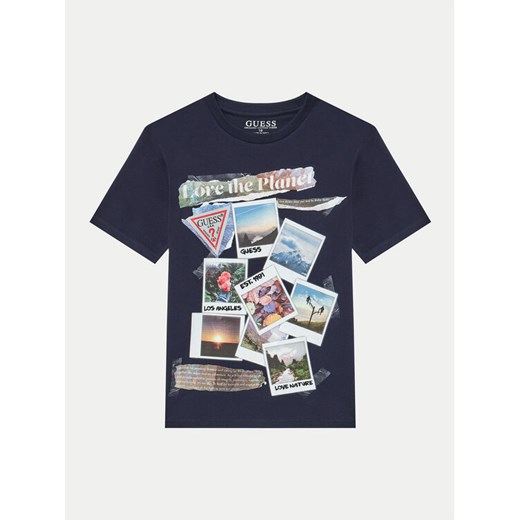 Guess T-Shirt L4YI44 K8HM4 Granatowy Oversize ze sklepu MODIVO w kategorii T-shirty chłopięce - zdjęcie 182725563