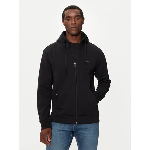 Boss Bluza Saggy 50506161 Czarny Regular Fit ze sklepu MODIVO w kategorii Bluzy męskie - zdjęcie 182725611
