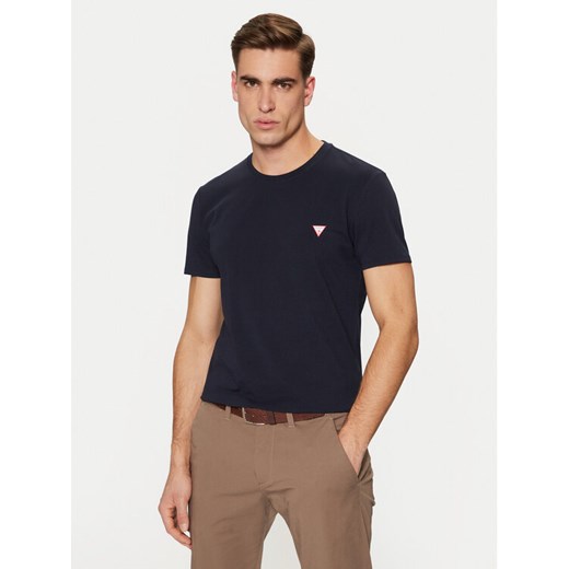Guess T-Shirt M2YI24 J1314 Granatowy Slim Fit ze sklepu MODIVO w kategorii T-shirty męskie - zdjęcie 182725620