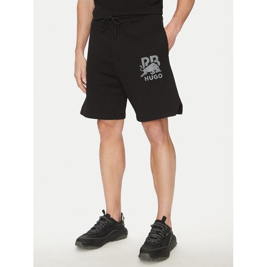 HUGO Szorty sportowe Deswick_RB 50542809 Czarny Regular Fit ze sklepu MODIVO w kategorii Spodenki męskie - zdjęcie 182725652