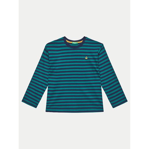 United Colors Of Benetton Bluzka 3GZ3C10JW Niebieski Regular Fit ze sklepu MODIVO w kategorii T-shirty chłopięce - zdjęcie 182725664