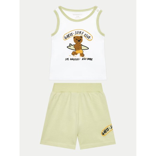 Guess Komplet top i spodenki I4GG20 K8HM3 Biały Regular Fit ze sklepu MODIVO w kategorii Komplety niemowlęce - zdjęcie 182725832