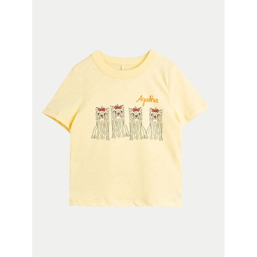 Mini Rodini T-Shirt Agatha 2472014323 Żółty Regular Fit ze sklepu MODIVO w kategorii T-shirty chłopięce - zdjęcie 182725974
