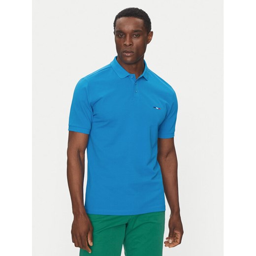 Hechter Paris Polo Pique H-Eco 74004 151902 Niebieski Regular Fit ze sklepu MODIVO w kategorii T-shirty męskie - zdjęcie 182726021