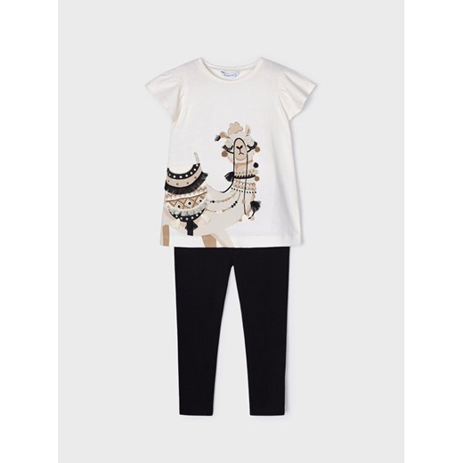 Mayoral Komplet t-shirt i legginsy 3779 Czarny ze sklepu MODIVO w kategorii Komplety dziewczęce - zdjęcie 182726080