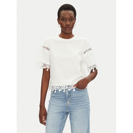 Morgan T-Shirt 251-DFUTUR M Biały Regular Fit ze sklepu MODIVO w kategorii Bluzki damskie - zdjęcie 182726094