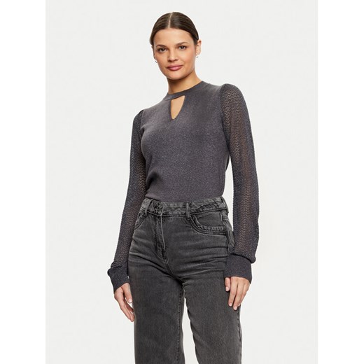 Morgan Sweter 242-MNIGHT Szary Regular Fit ze sklepu MODIVO w kategorii Swetry damskie - zdjęcie 182726161