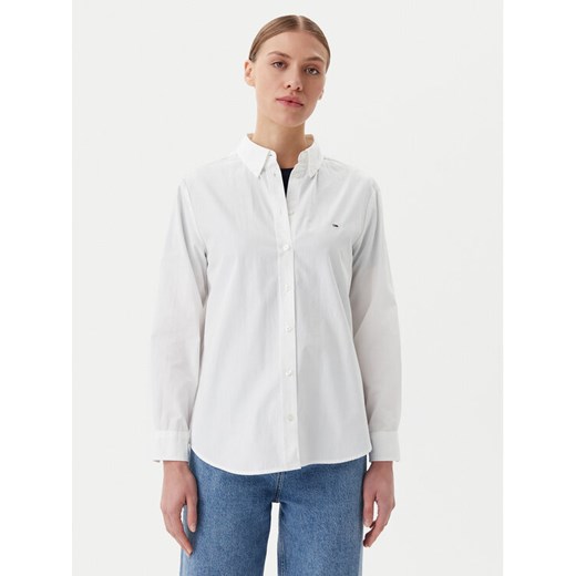 Tommy Jeans Koszula DW0DW20290 Biały Regular Fit ze sklepu MODIVO w kategorii Koszule damskie - zdjęcie 182726170