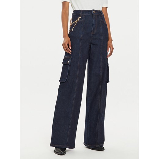 Gaudi Jeansy 421BD26014 Granatowy Wide Leg ze sklepu MODIVO w kategorii Jeansy damskie - zdjęcie 182726222
