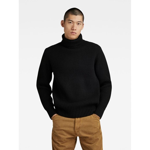 G-Star Raw Golf Essential D23732-D447 Czarny Regular Fit ze sklepu MODIVO w kategorii Swetry męskie - zdjęcie 182726231