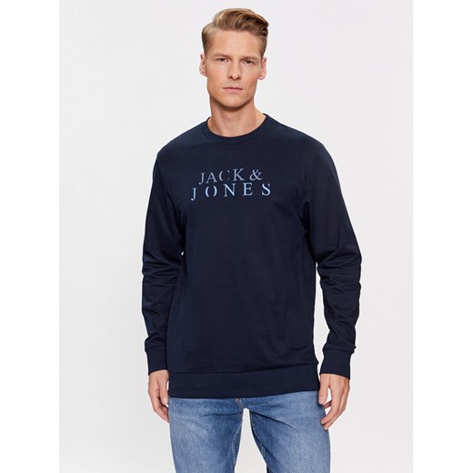 Jack&Jones Bluza 12244404 Granatowy Standard Fit ze sklepu MODIVO w kategorii Bluzy męskie - zdjęcie 182726243
