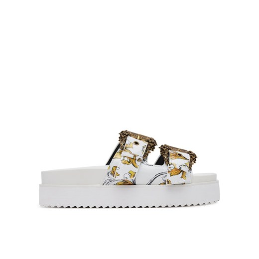 Versace Jeans Couture Klapki 78VA3SM1 ZS366 G03 Biały ze sklepu MODIVO w kategorii Klapki damskie - zdjęcie 182726252