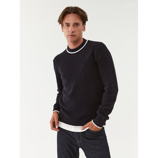 United Colors Of Benetton Sweter 104AK104Q Granatowy Regular Fit ze sklepu MODIVO w kategorii Swetry męskie - zdjęcie 182726264