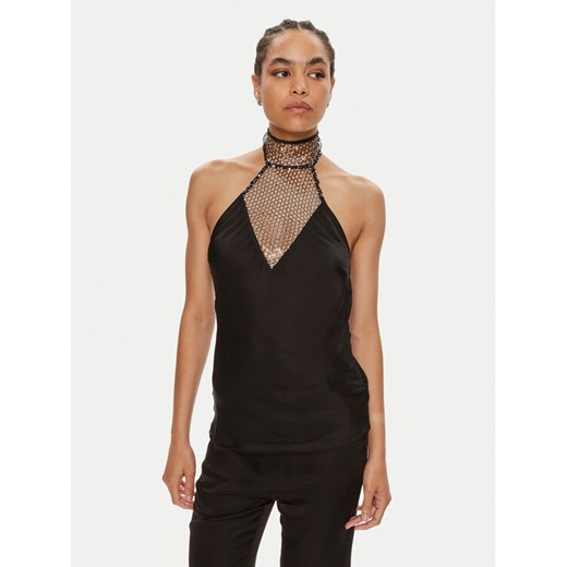 ROTATE Top Victoria 112536100 Czarny Slim Fit ze sklepu MODIVO w kategorii Bluzki damskie - zdjęcie 182726352
