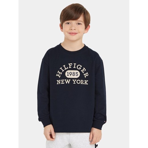 Tommy Hilfiger Bluzka KB0KB08549 S Granatowy Regular Fit ze sklepu MODIVO w kategorii T-shirty chłopięce - zdjęcie 182726360